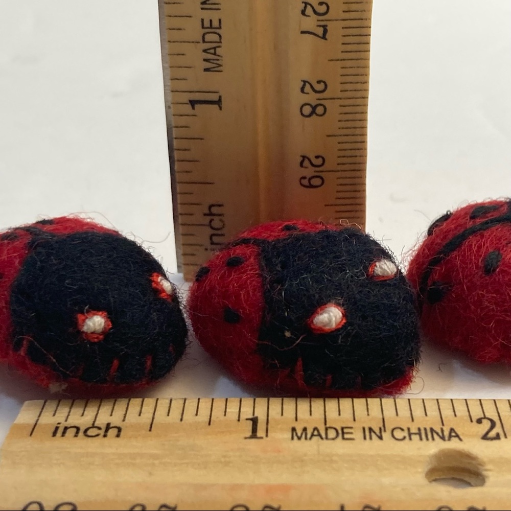 Ladybug 100% Wool Felt Crafts Applique Embellishments Needle Felting
